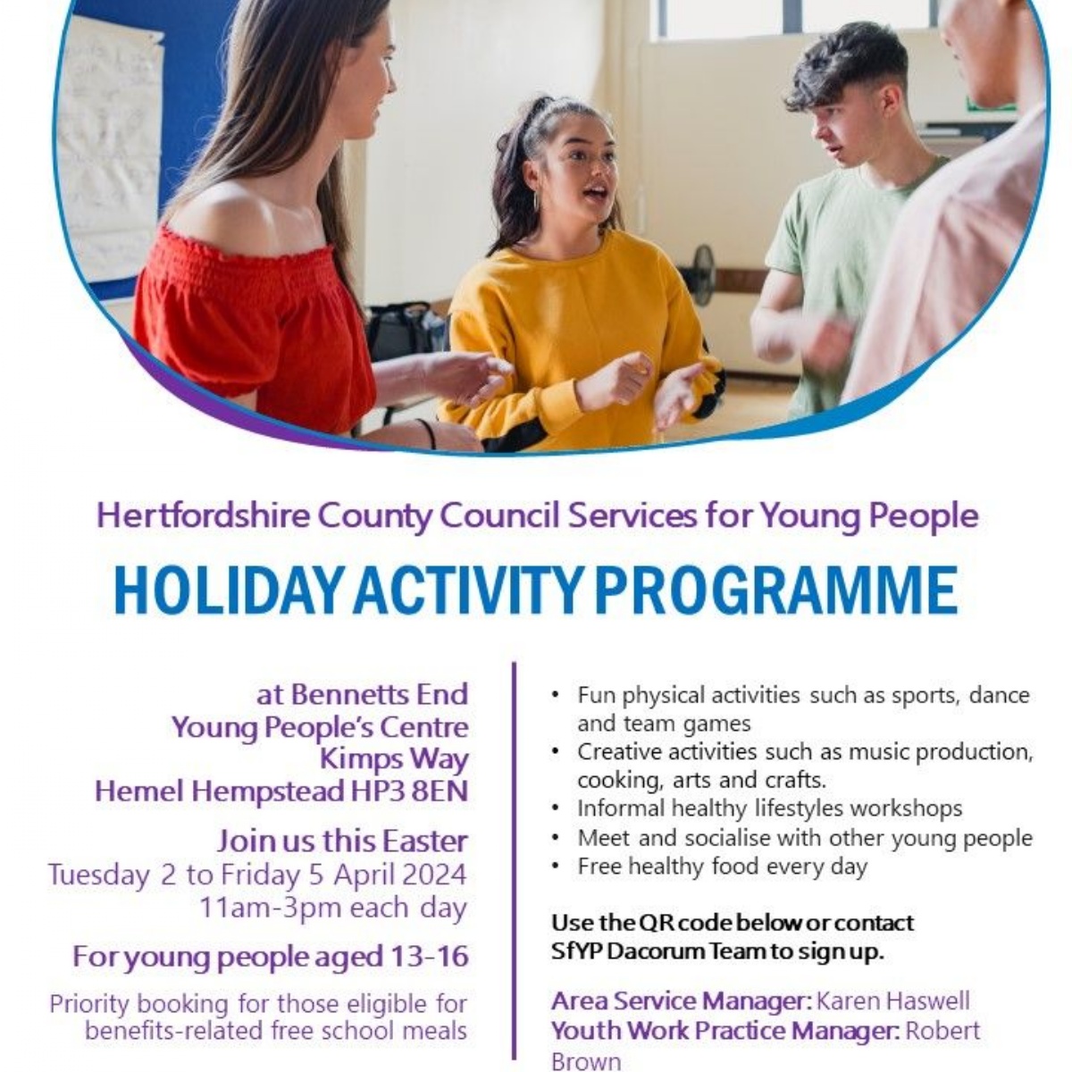 The Astley Cooper School HCC Holiday Activity Programme
